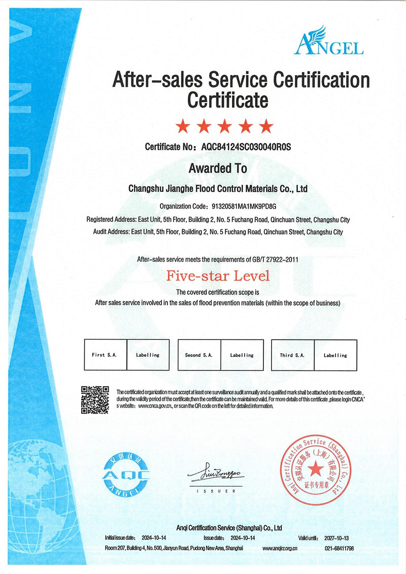 ISO 14001 Environmental Management System Certification for emergency drainage equipment supplier